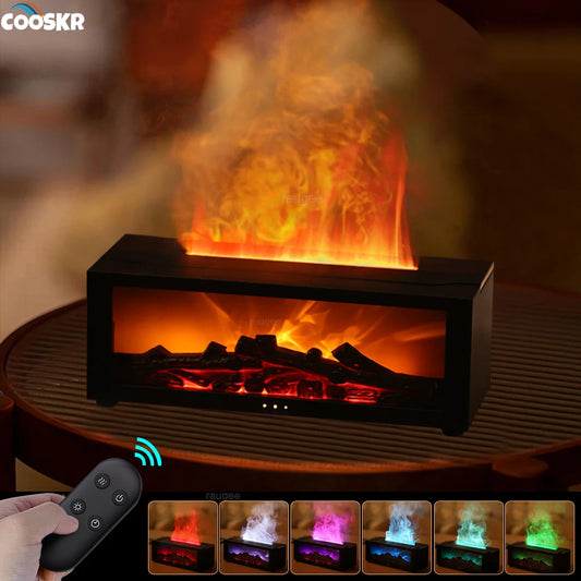 Flame Aroma Humidifier with LED Light